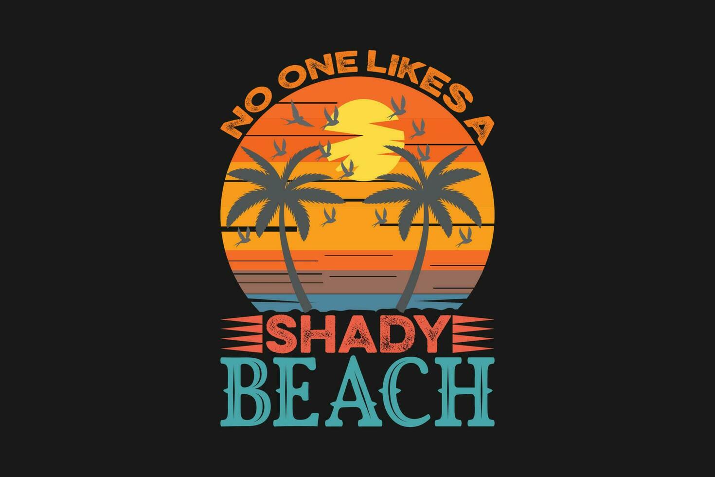no one likes a shady beach vector