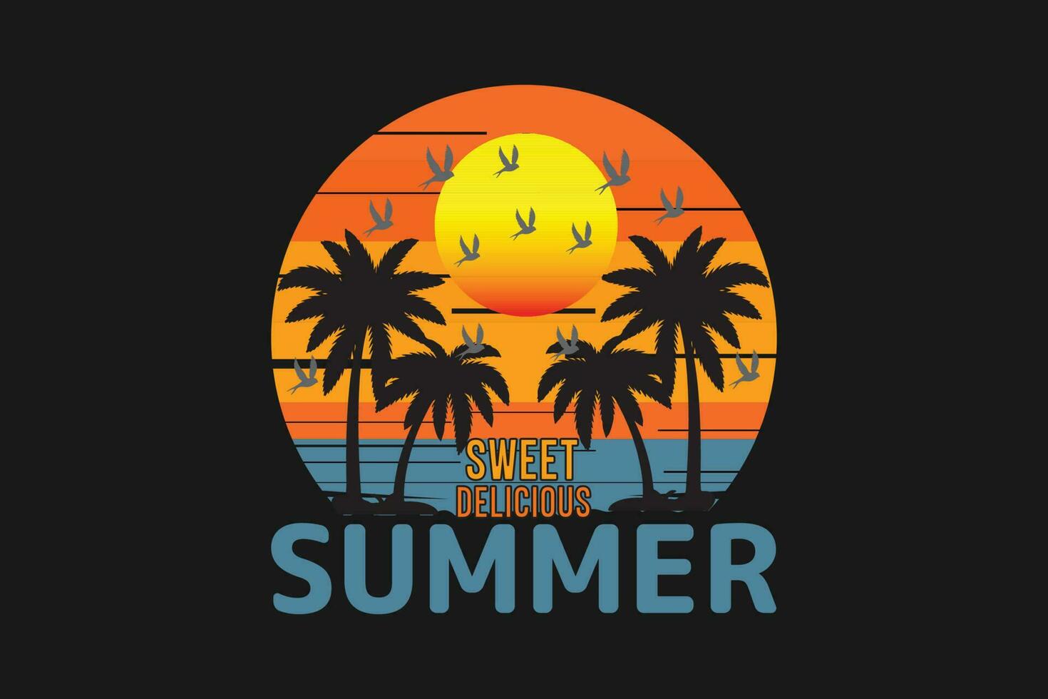 sweet delicious summer vector