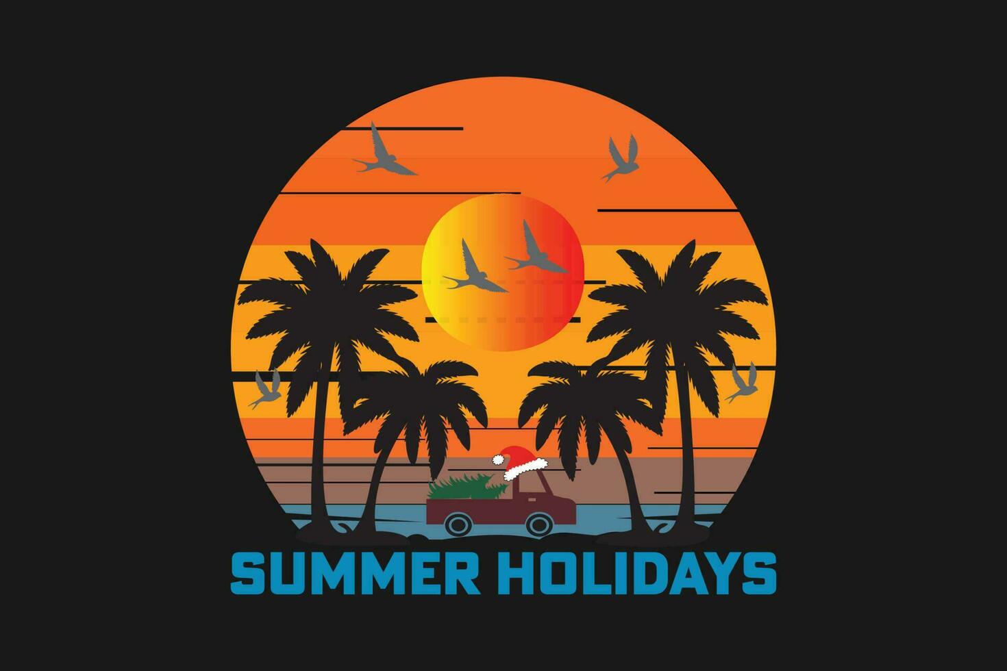 summer holidays t-shirt vector