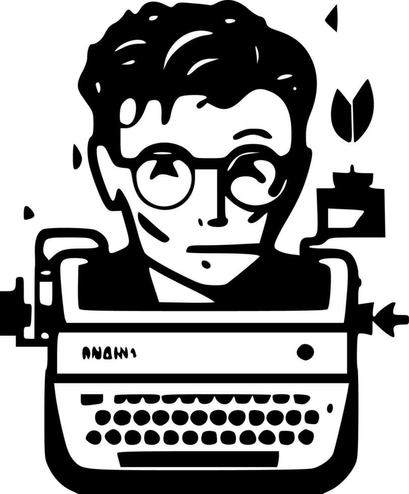 Retro - Black and White Isolated Icon - Vector illustration