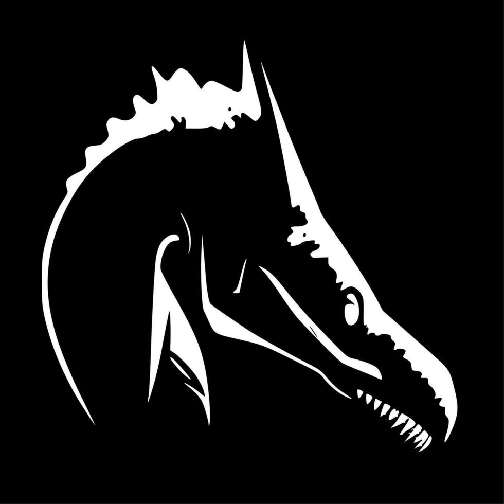Dinosaur, Minimalist and Simple Silhouette - Vector illustration