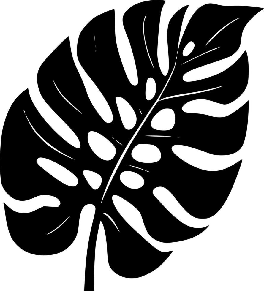 Monstera, Minimalist and Simple Silhouette - Vector illustration