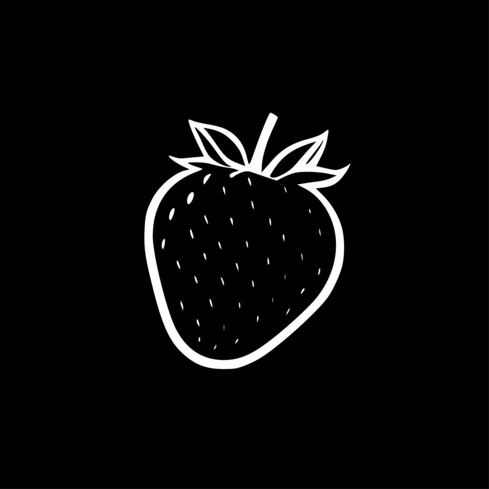 Strawberry - Minimalist and Flat Logo - Vector illustration