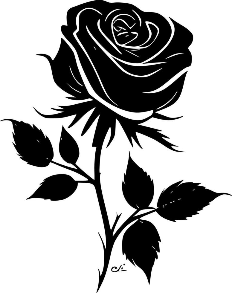 Rose - High Quality Vector Logo - Vector illustration ideal for T-shirt graphic