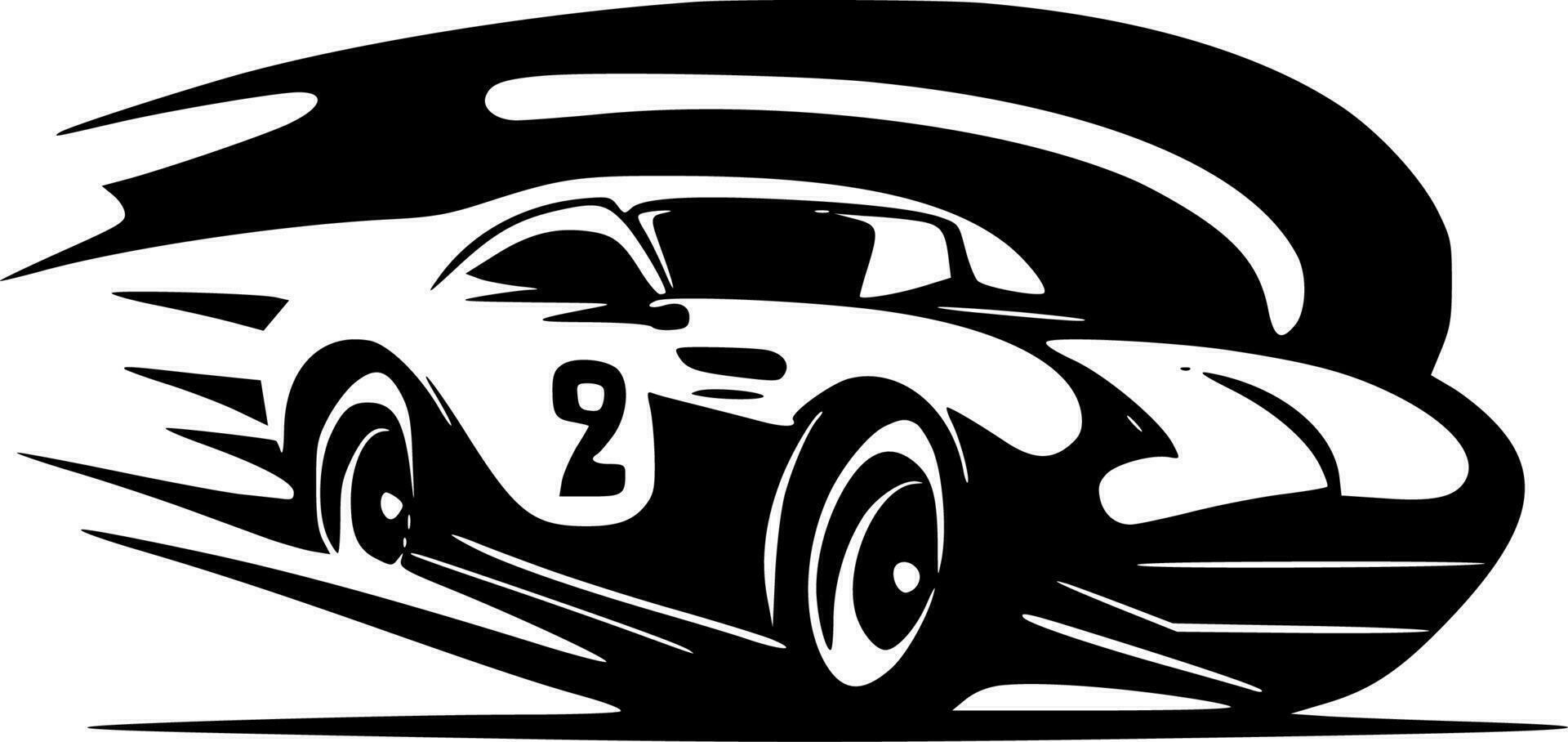 Racing, Minimalist and Simple Silhouette - Vector illustration