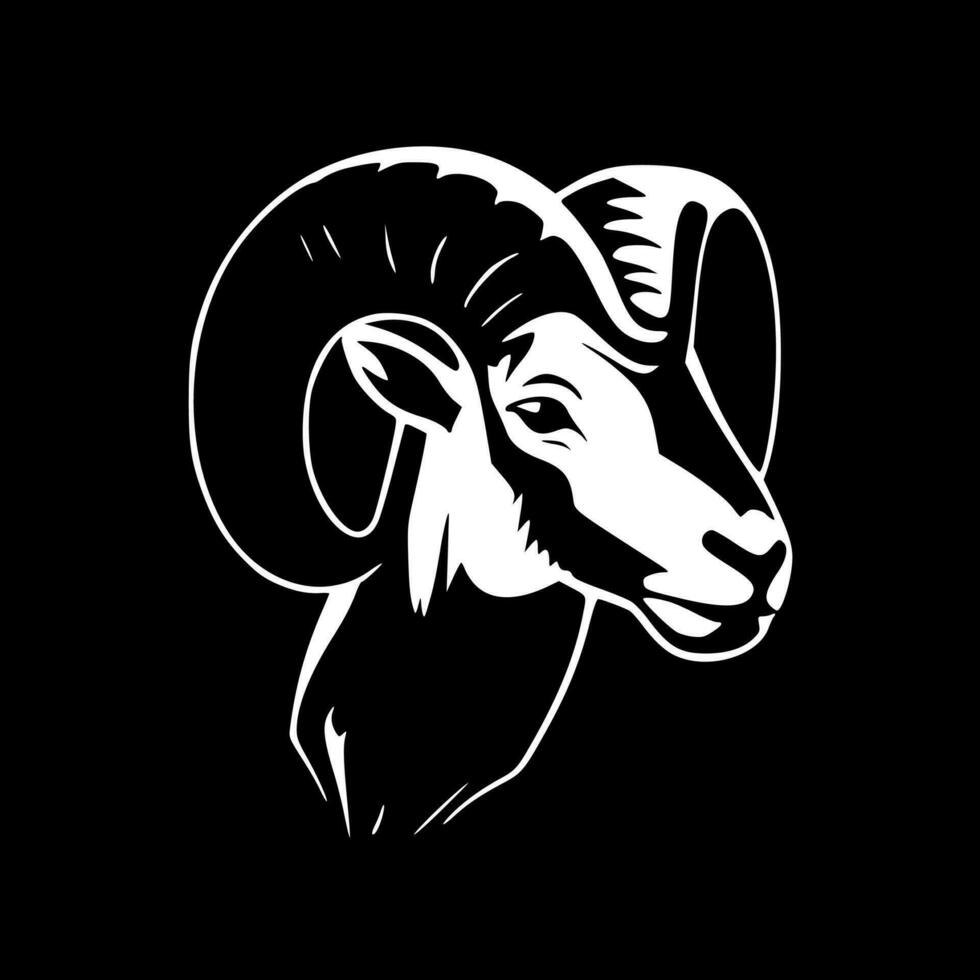 Goat, Minimalist and Simple Silhouette - Vector illustration