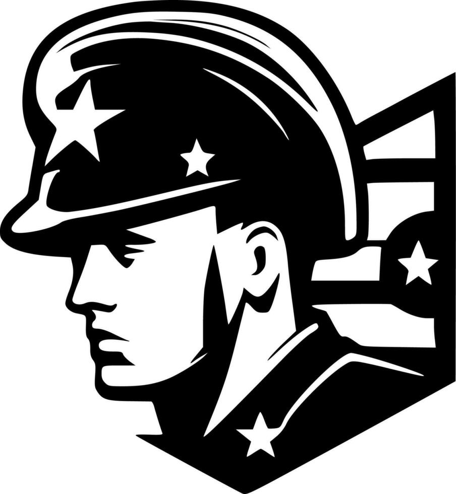 militar - alto calidad vector logo - vector ilustración ideal para camiseta gráfico