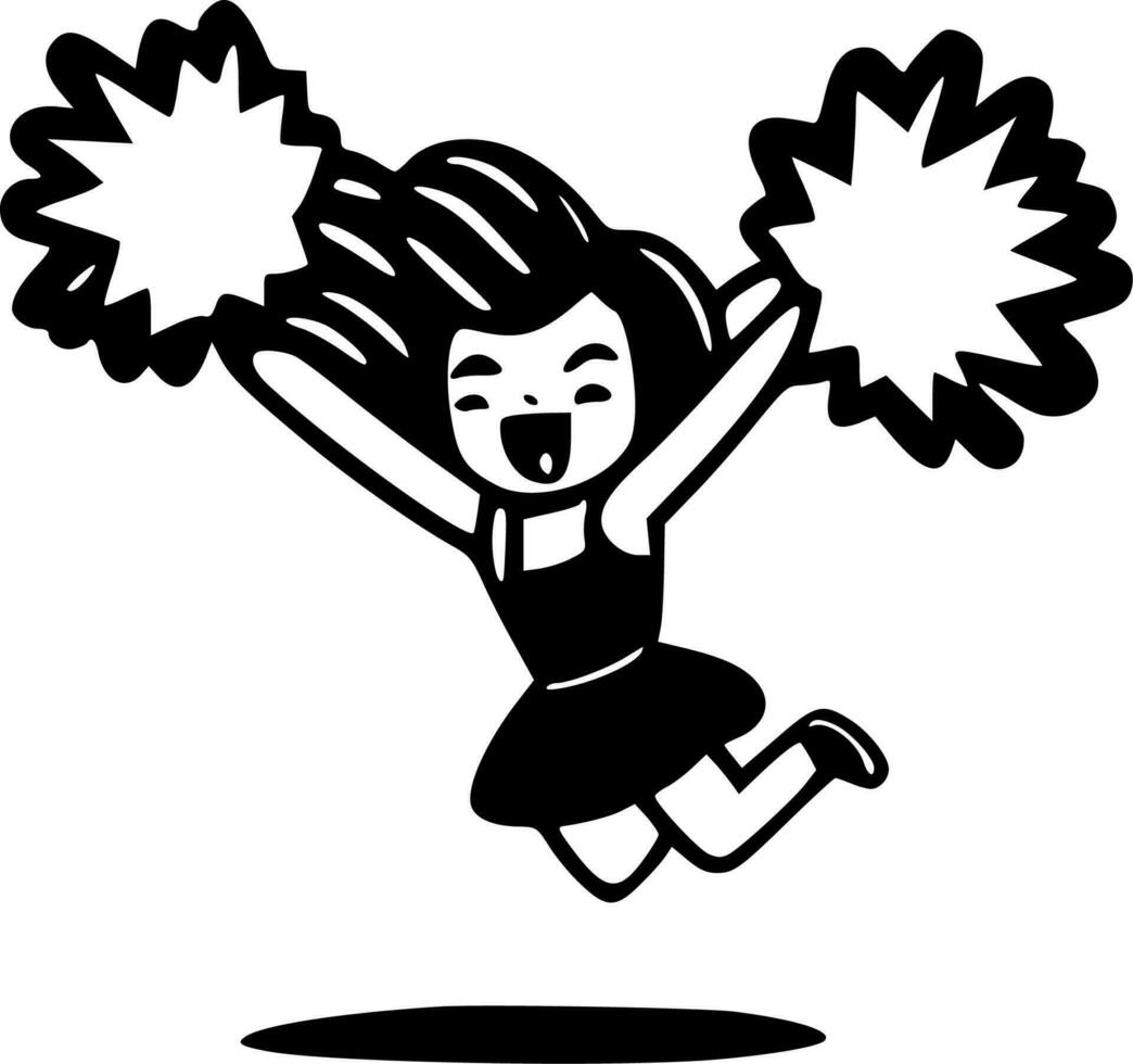 Cheer - Black and White Isolated Icon - Vector illustration