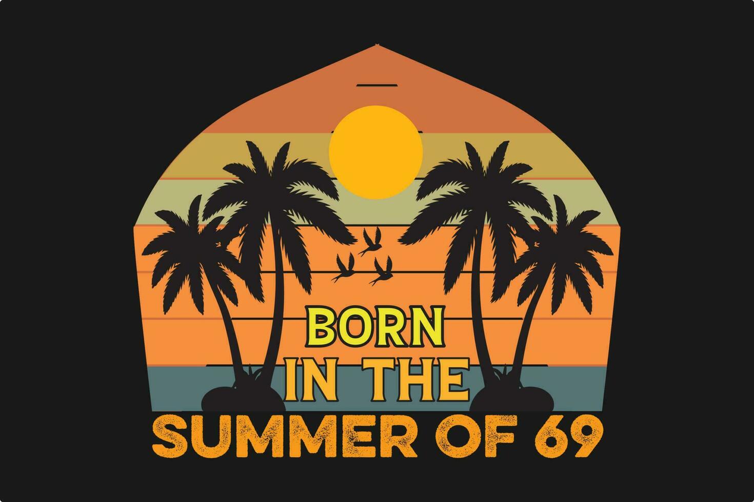 born in the summer of 69 vector