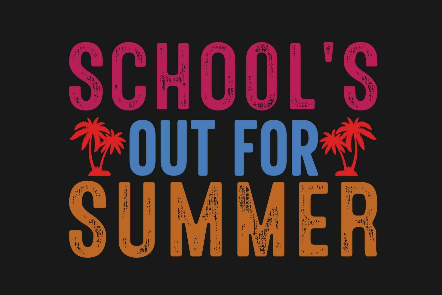 school's out for summer vector