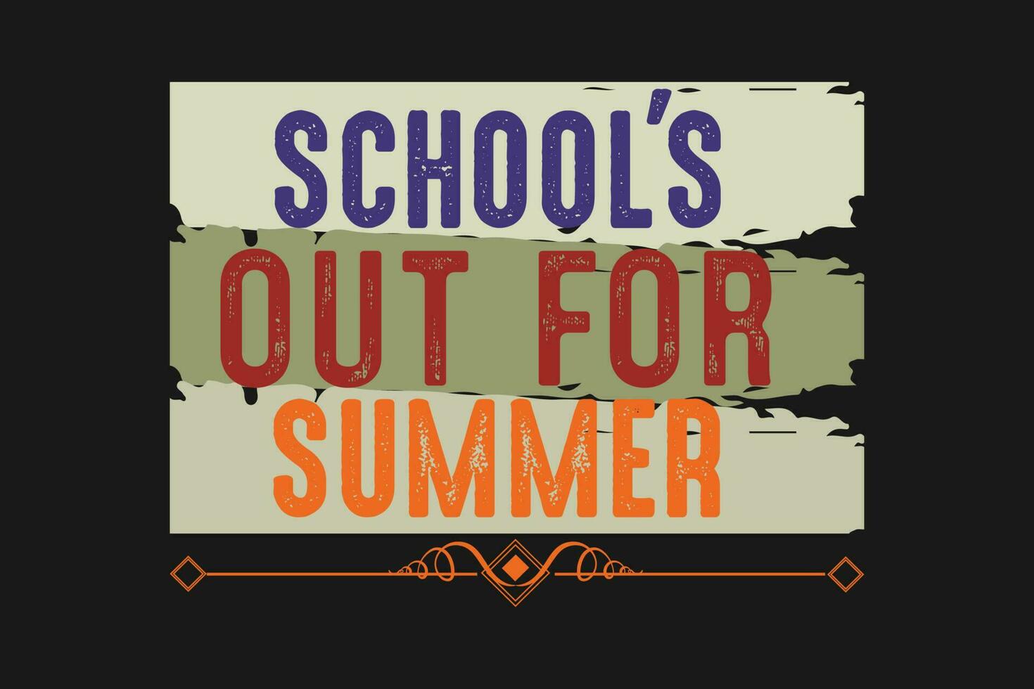 school's out for summer vector