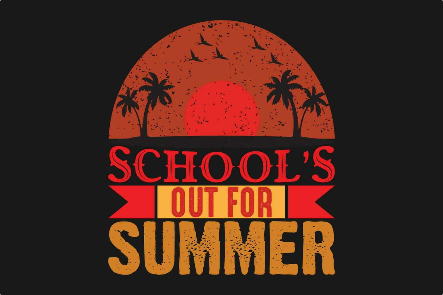 school's out for summer vector