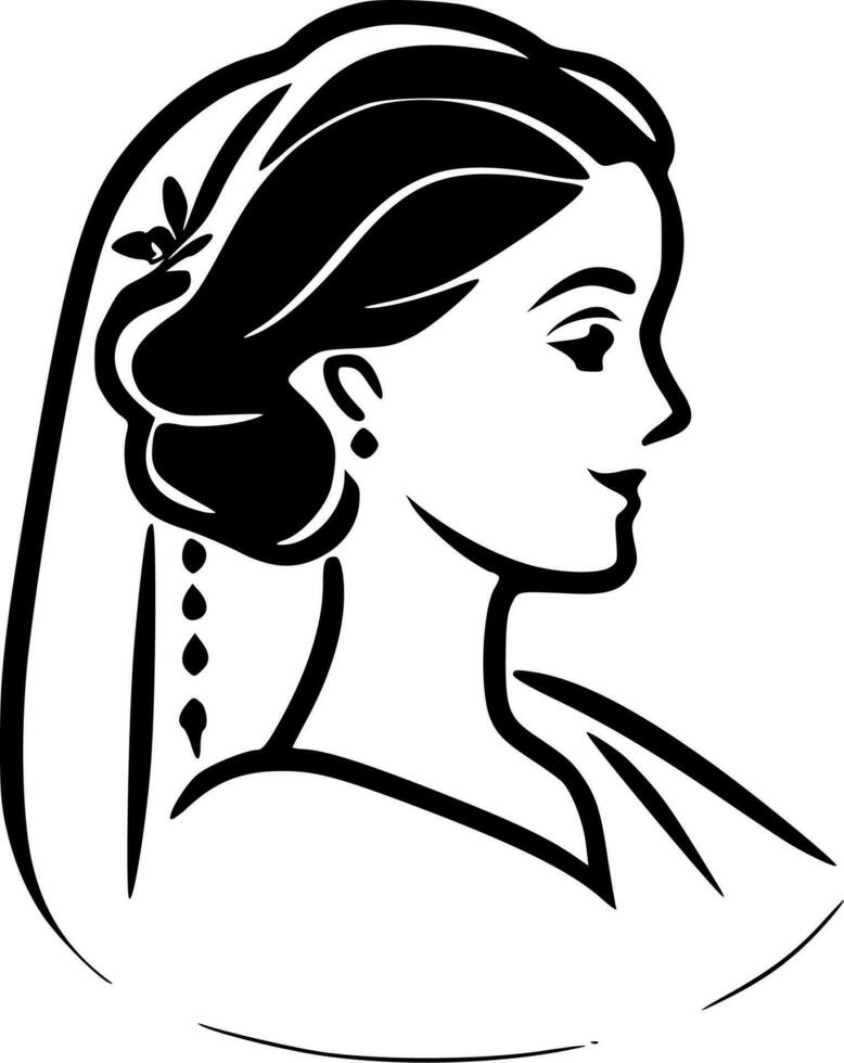Bridal, Black and White Vector illustration