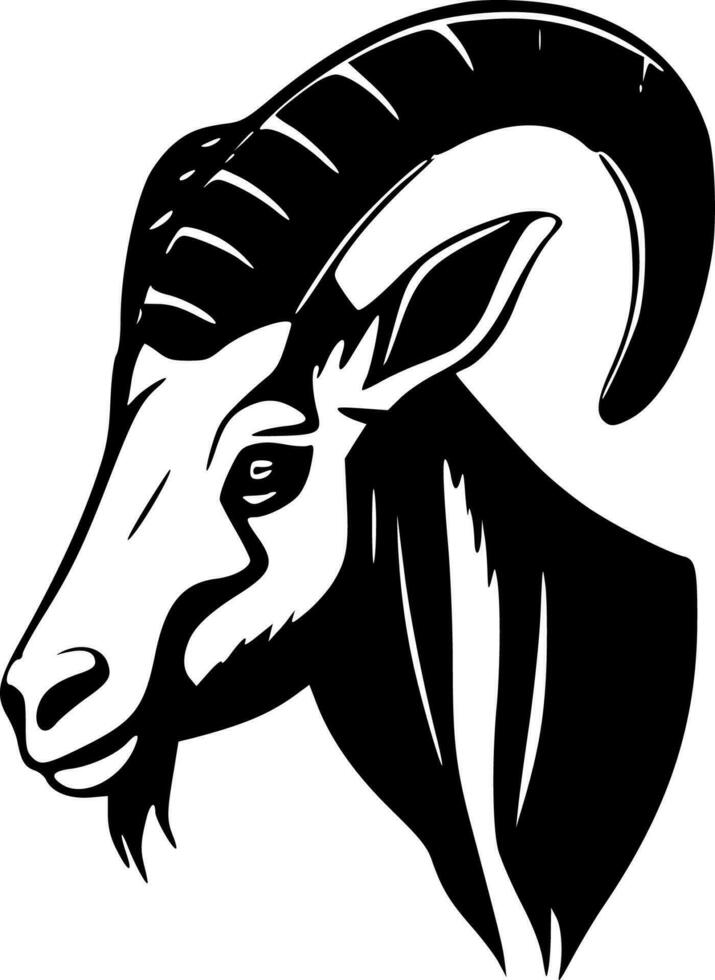 Goat - Black and White Isolated Icon - Vector illustration