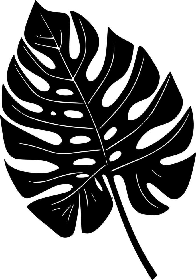 Monstera - Minimalist and Flat Logo - Vector illustration