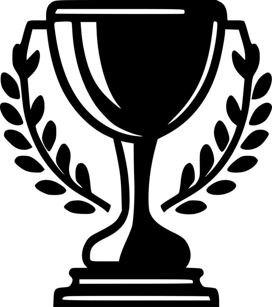 Trophy, Minimalist and Simple Silhouette - Vector illustration