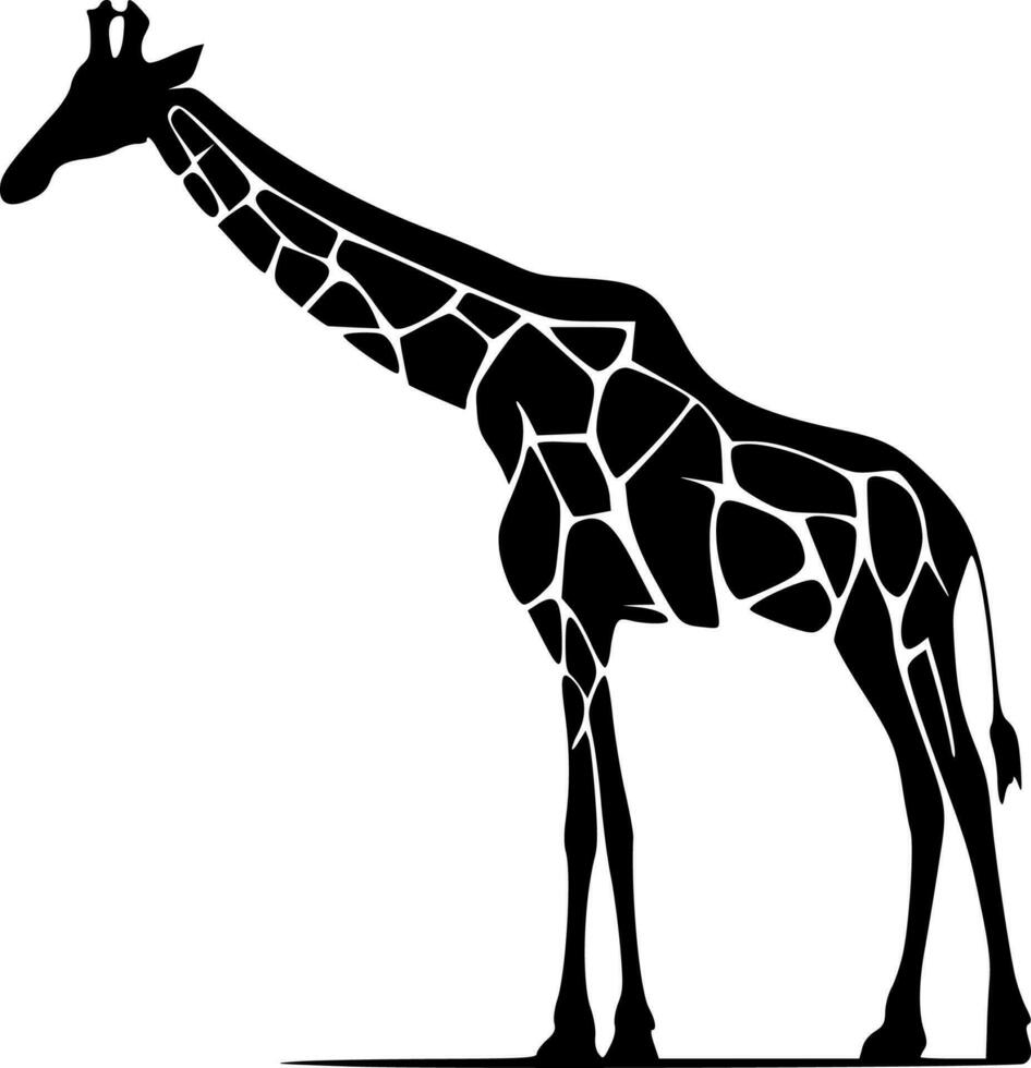 Giraffe, Minimalist and Simple Silhouette - Vector illustration