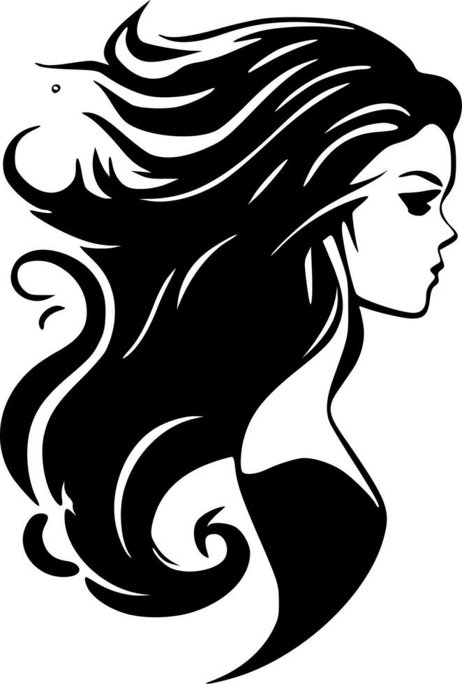 Mermaid - Minimalist and Flat Logo - Vector illustration