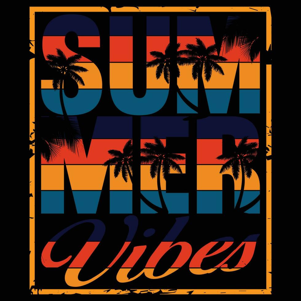 diseño de camiseta de verano vector