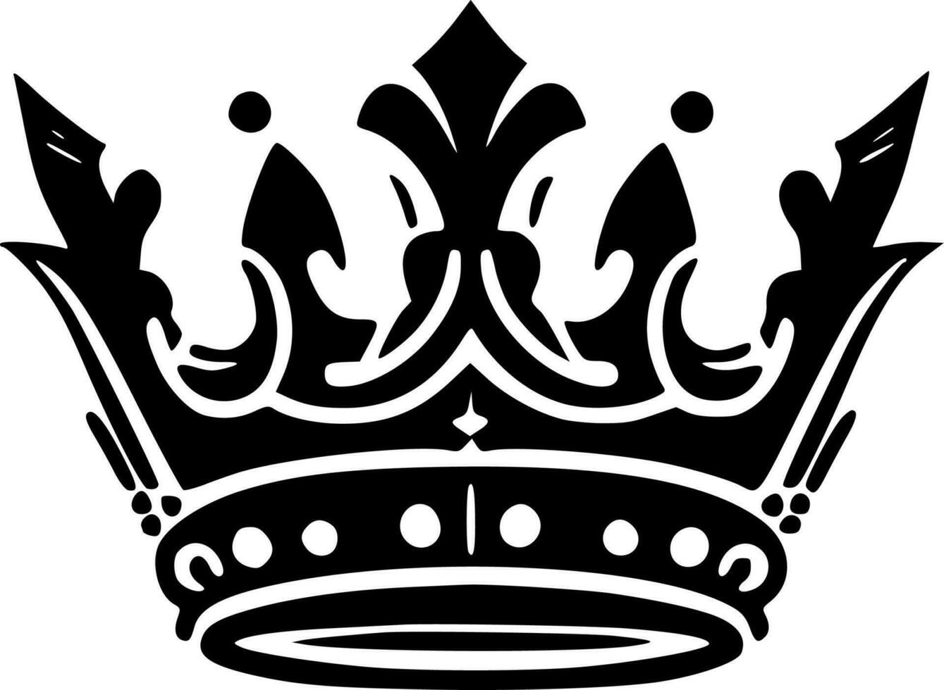 Crown, Minimalist and Simple Silhouette - Vector illustration