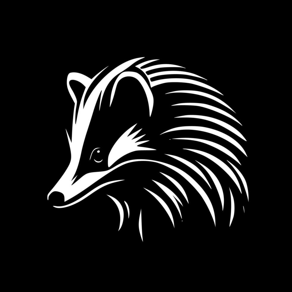 Raccoon, Minimalist and Simple Silhouette - Vector illustration