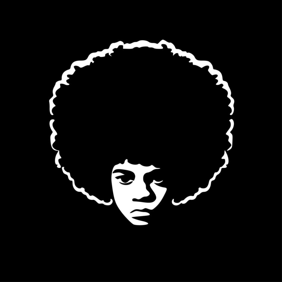 afro, minimalista y sencillo silueta - vector ilustración