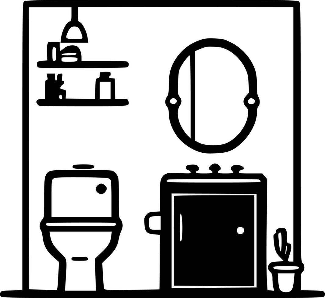 Bathroom - High Quality Vector Logo - Vector illustration ideal for T-shirt graphic