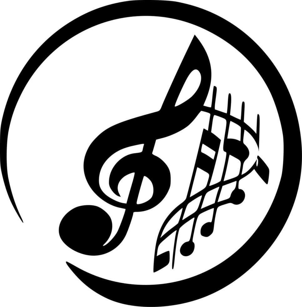 Music, Minimalist and Simple Silhouette - Vector illustration