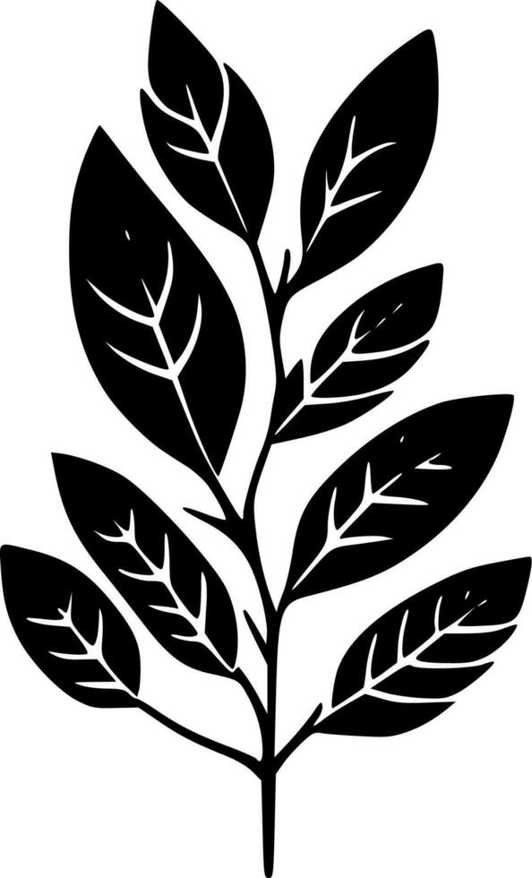 Leaves, Black and White Vector illustration