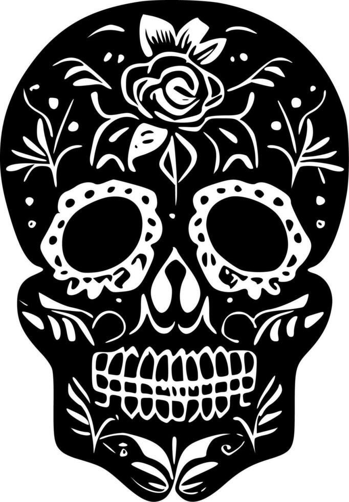 Sugar Skull - High Quality Vector Logo - Vector illustration ideal for T-shirt graphic