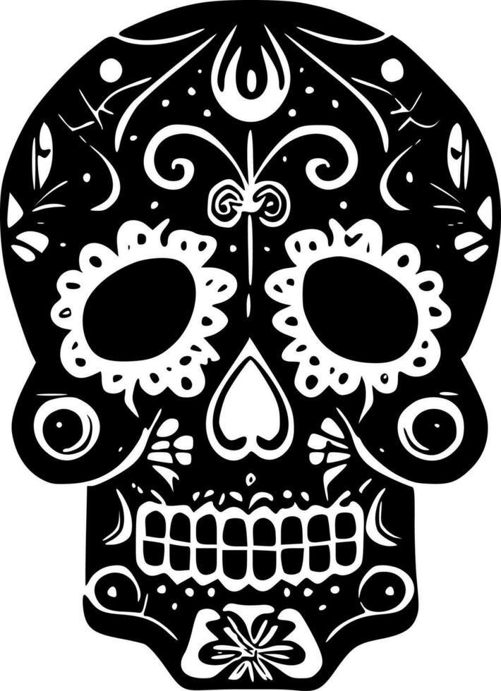 Sugar Skull - High Quality Vector Logo - Vector illustration ideal for T-shirt graphic