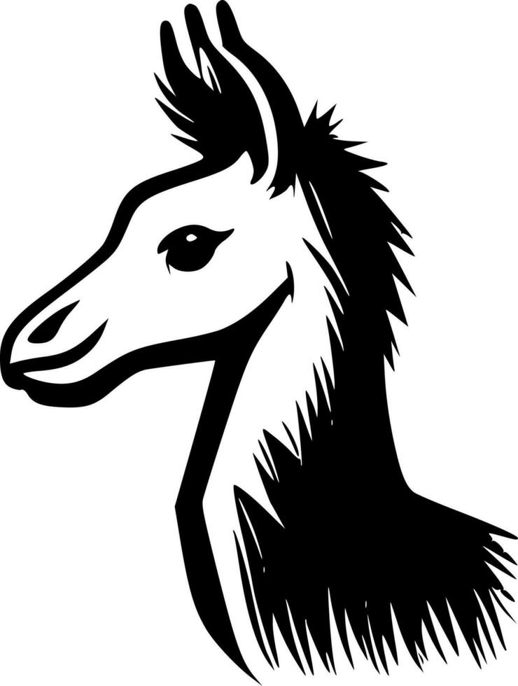 Llama - Minimalist and Flat Logo - Vector illustration