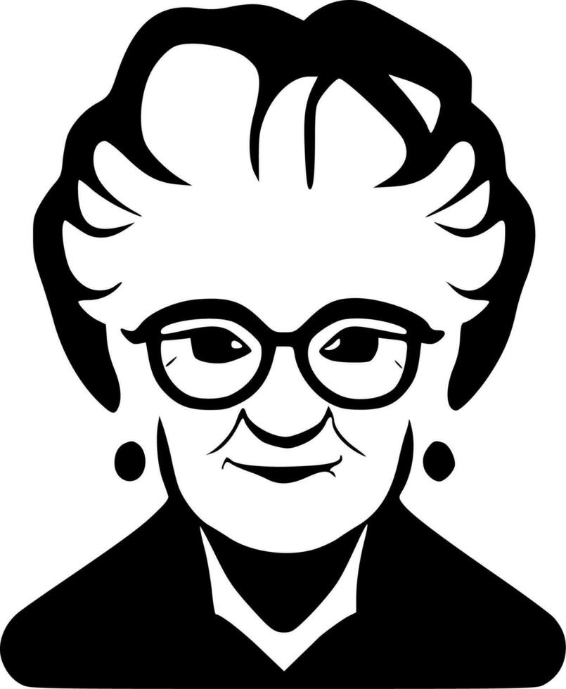 Nana, Minimalist and Simple Silhouette - Vector illustration
