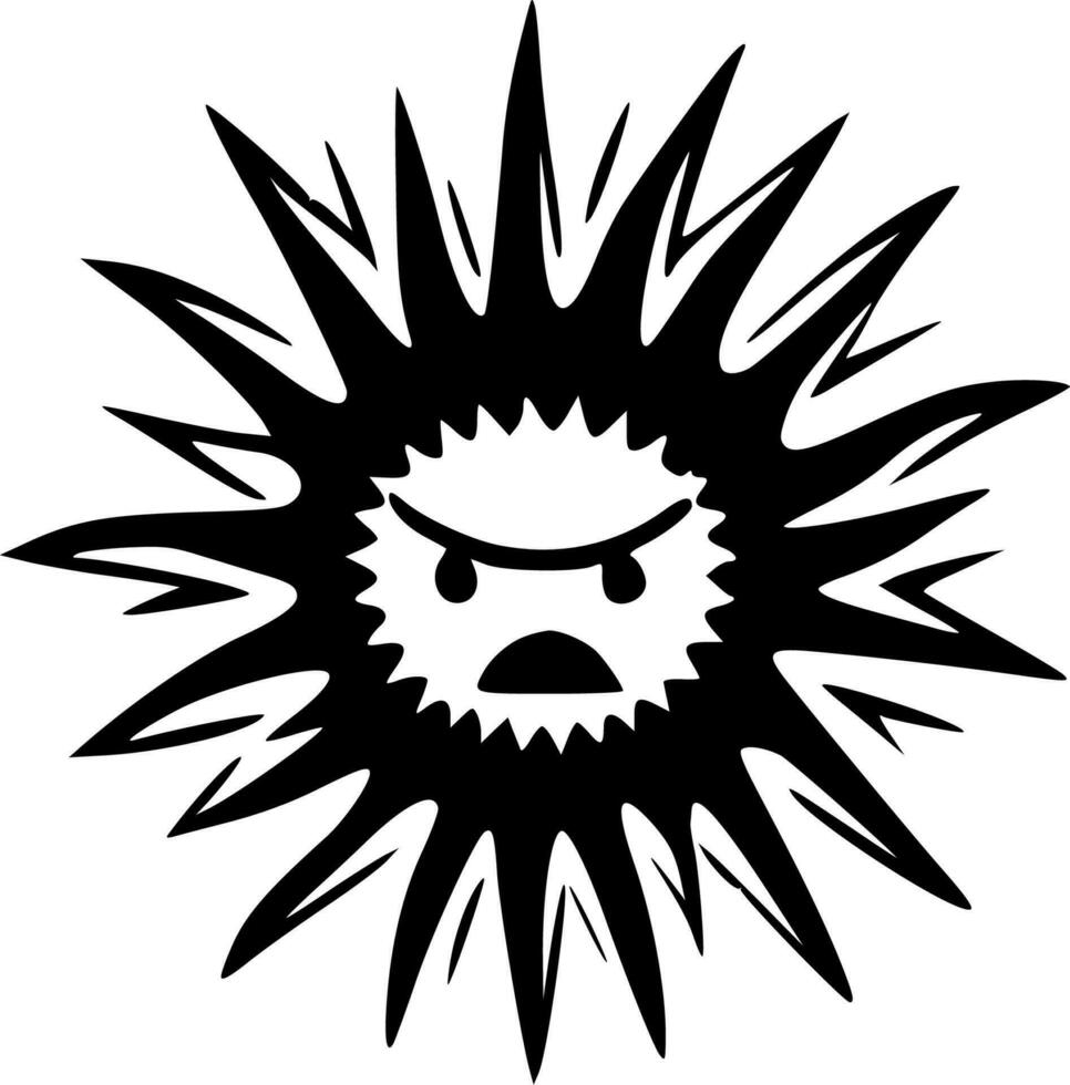 Sun, Minimalist and Simple Silhouette - Vector illustration