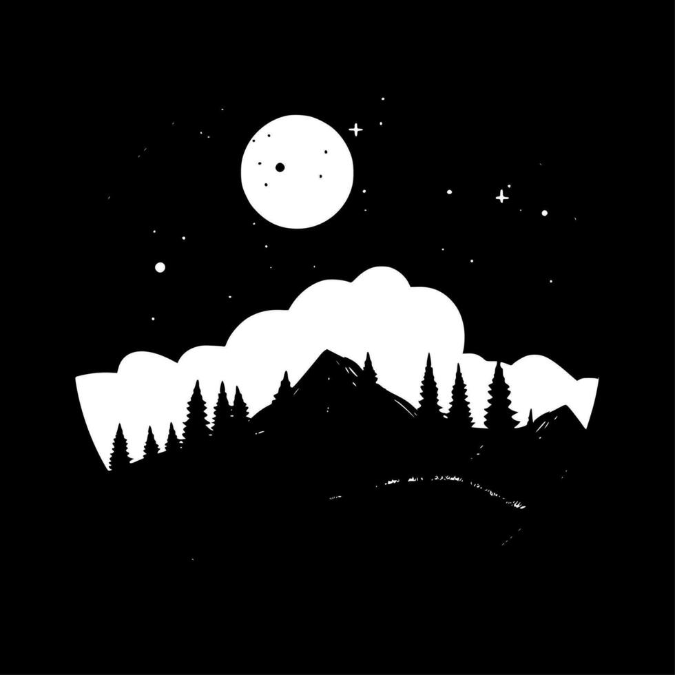 Night Sky - High Quality Vector Logo - Vector illustration ideal for T-shirt graphic