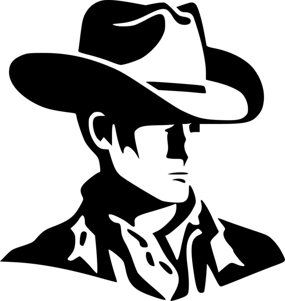 Cowboy, Minimalist and Simple Silhouette - Vector illustration