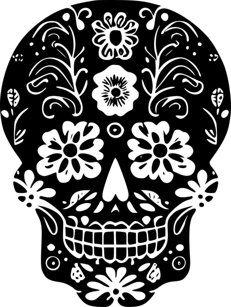 Sugar Skull - High Quality Vector Logo - Vector illustration ideal for T-shirt graphic