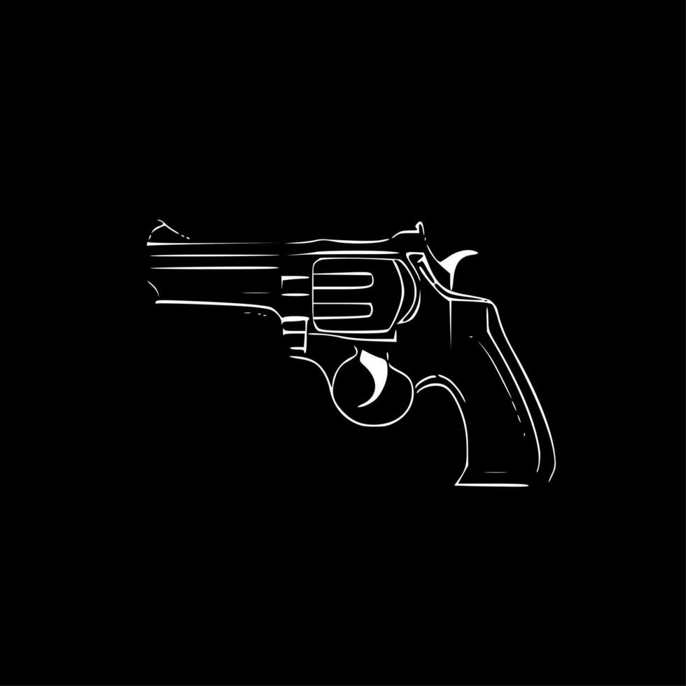 pistola, minimalista y sencillo silueta - vector ilustración