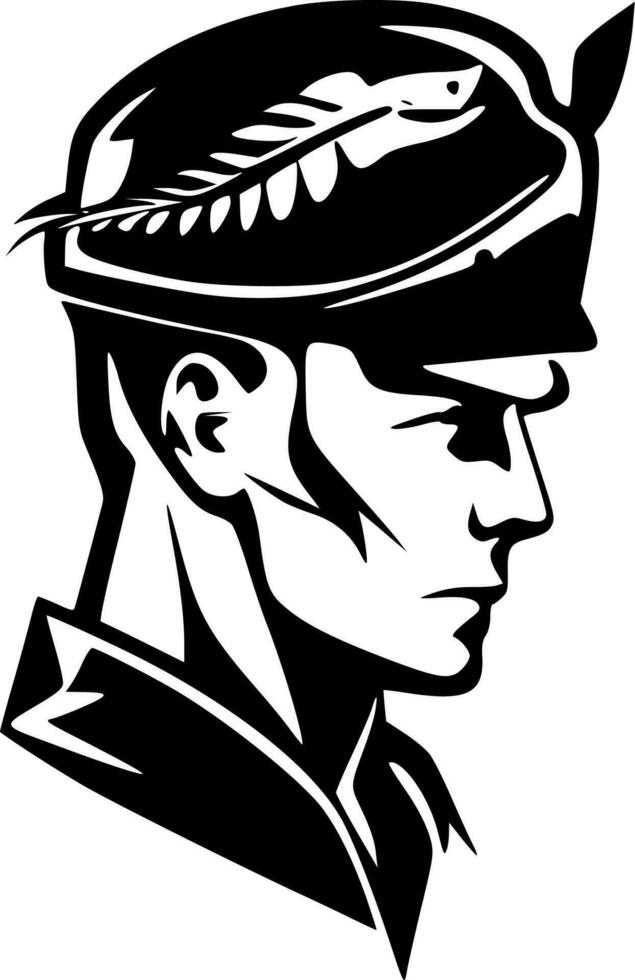 Military, Minimalist and Simple Silhouette - Vector illustration