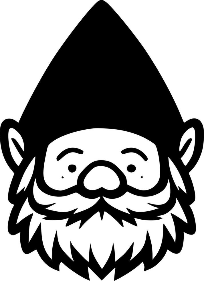 Gnome - Minimalist and Flat Logo - Vector illustration