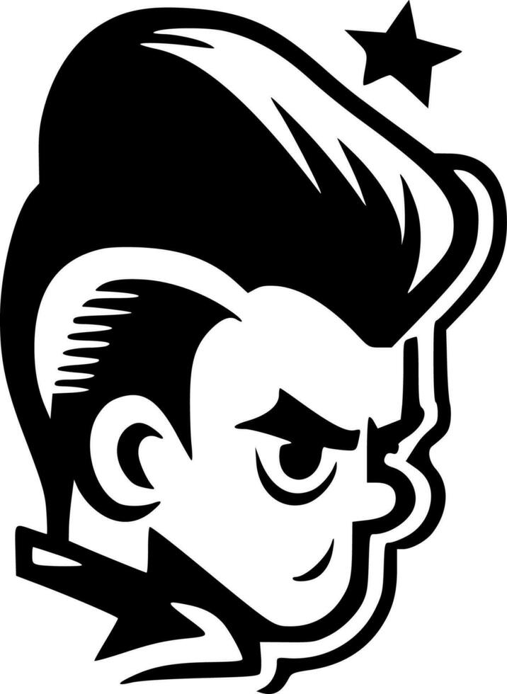 Retro, Black and White Vector illustration