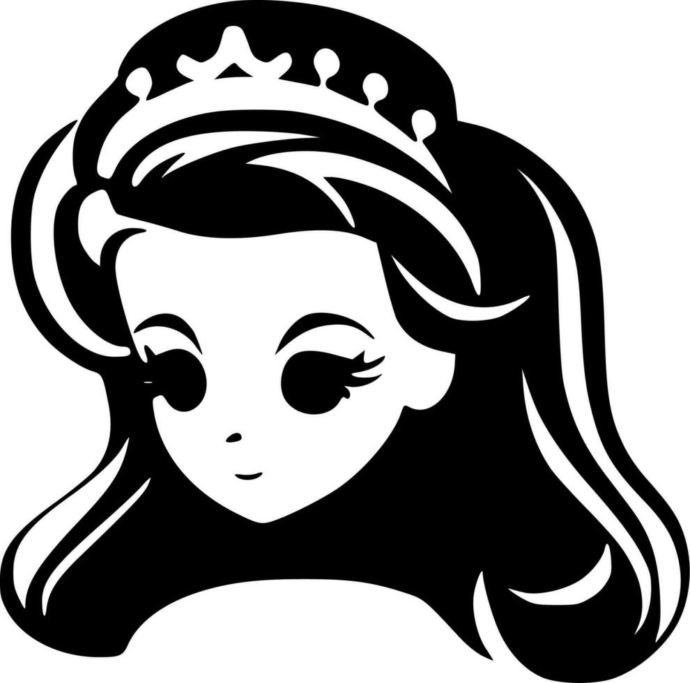 princesa - alto calidad vector logo - vector ilustración ideal para camiseta gráfico