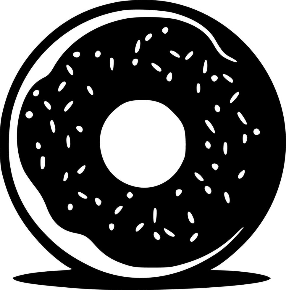 Donut - Minimalist and Flat Logo - Vector illustration