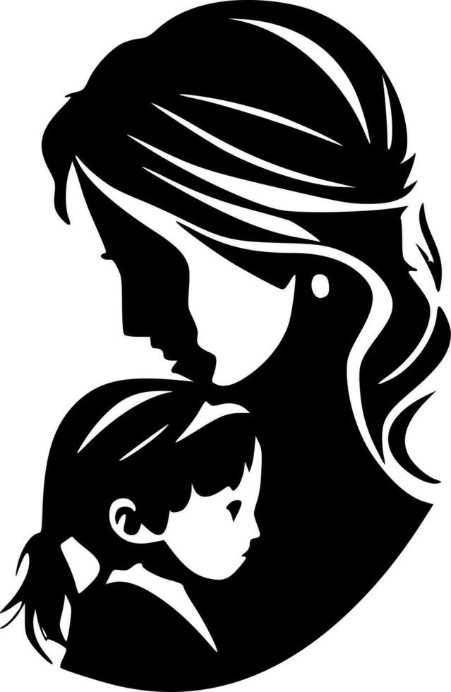 Mother, Minimalist and Simple Silhouette - Vector illustration