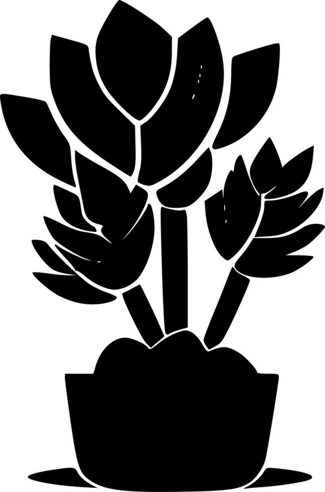 Succulent, Minimalist and Simple Silhouette - Vector illustration