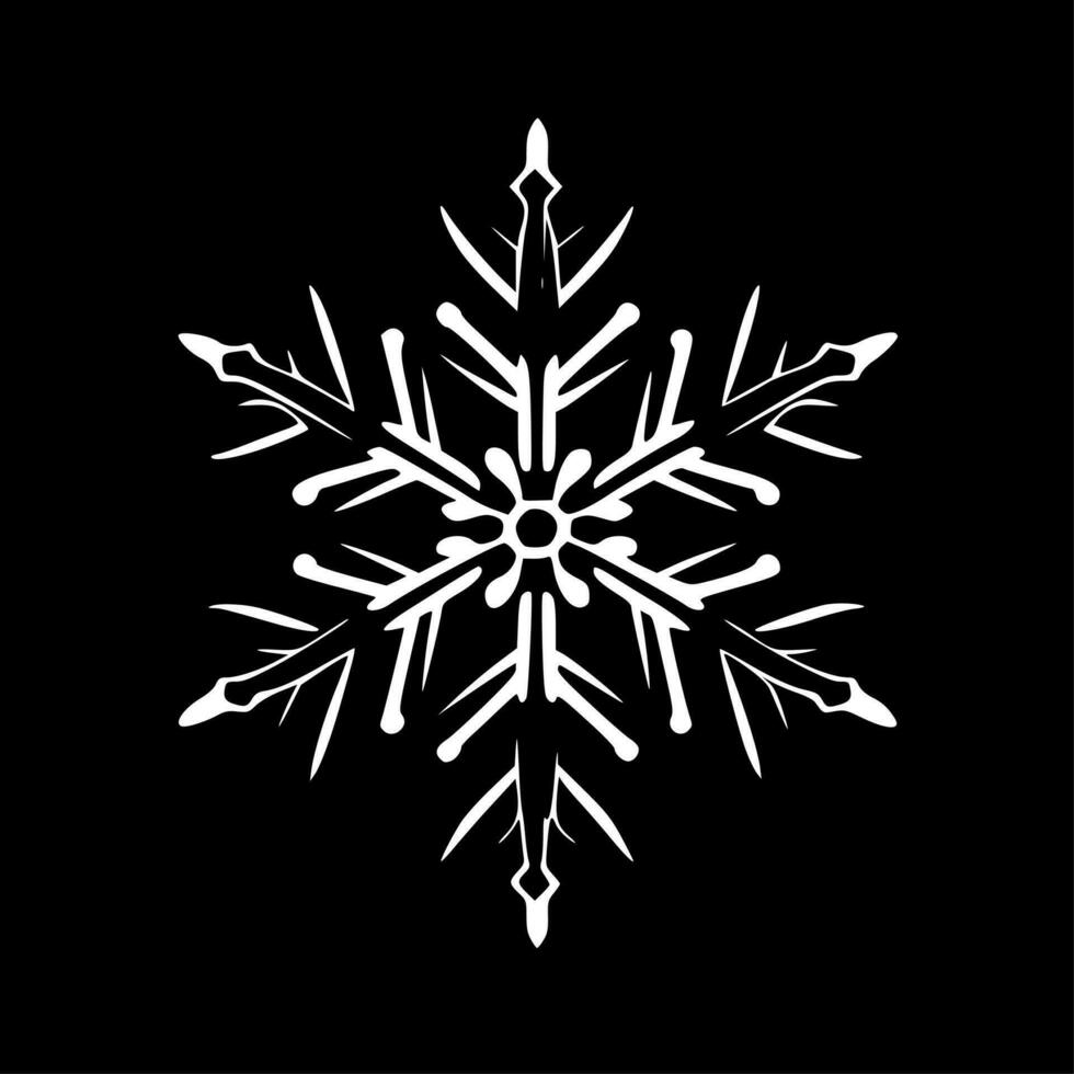 Snowflake, Black and White Vector illustration