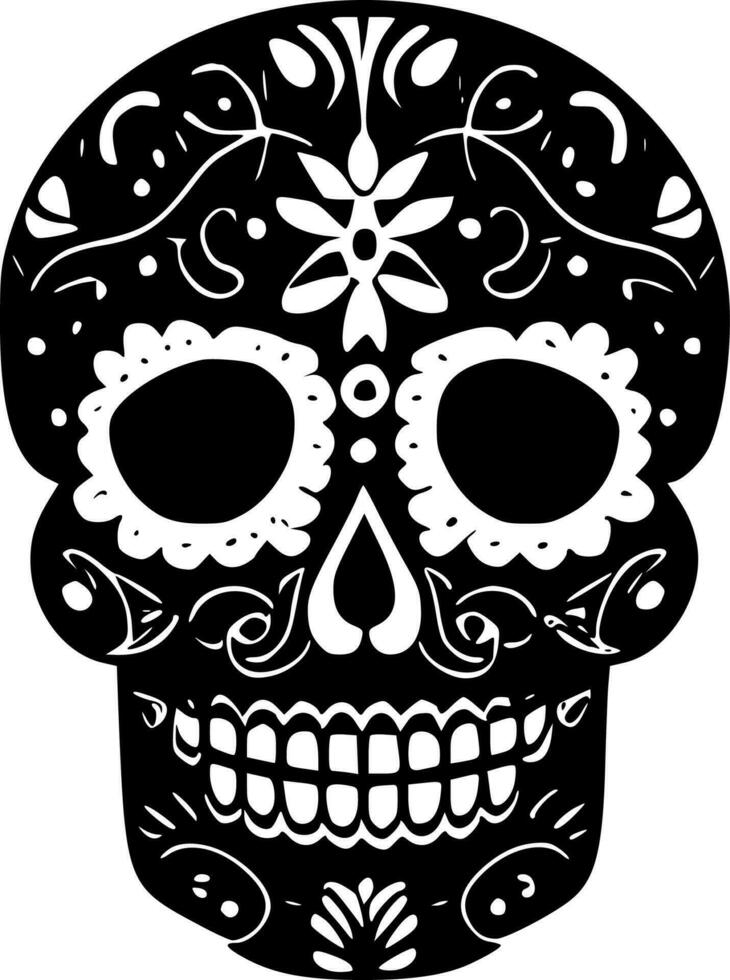 Sugar Skull - High Quality Vector Logo - Vector illustration ideal for T-shirt graphic