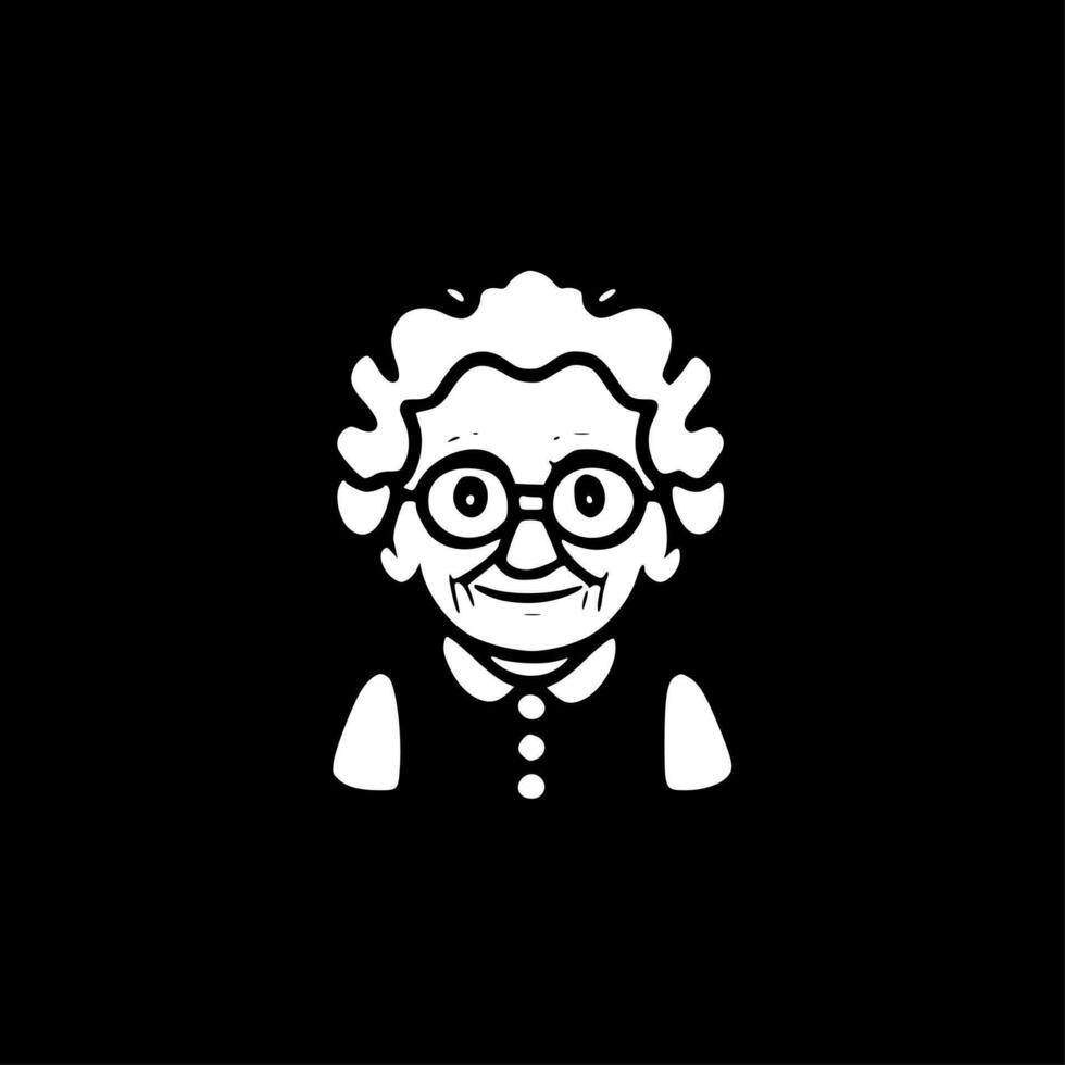 abuela, minimalista y sencillo silueta - vector ilustración