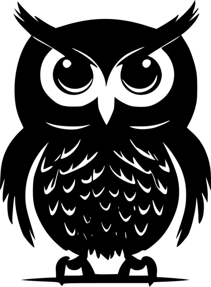 Owl - Minimalist and Flat Logo - Vector illustration