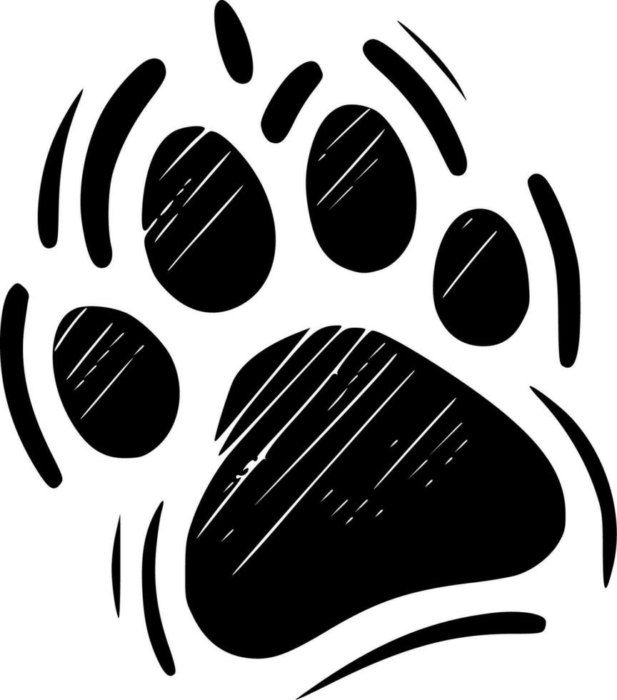 Paw, Minimalist and Simple Silhouette - Vector illustration